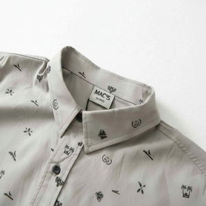 Camiseta estampada de punto con logotipo personalizado de alta calidad OEM, camisas de trabajo informales de algodón estilo manga corta 100% para hombre - Product Image 1