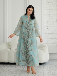 Nouvelle Abaya 2026 <span class=keywords><strong>LY</strong></span> pour Femme, Style Islamique de Dubaï, Couleur Unie, Manches Longues, Robe Hijab Grande Taille, Style Turc pour l'Aïd, en Rayonne - Product Image 2