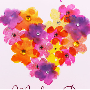 Impreso de estampado en caliente de la flor hecha a mano tarjetas de felicitación <span class=keywords><strong>para</strong></span> regalo de Día de las madres - Product Image 4