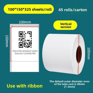 Alta calidad 500 etiquetas/rollo 60*80mm blanco en blanco autoadhesivo etiqueta térmica directa fabricantes ventas directas para promociones - Product Image 3