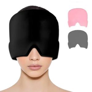 Grosir manufaktur pabrik profesional topi pereda migrain gel medis merah muda bungkus gel terapi panas dan dingin dapat digunakan kembali - Product Image 3