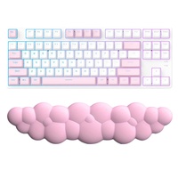 Reposamuñecas Ergonómico de Cuero PU y Espuma Viscoelástica con Forma de Nube, Personalizable con Logotipo, para Teclado y Ratón, Ideal para Juegos