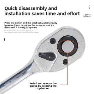 Juego de <span class=keywords><strong>Herramientas</strong></span> de <span class=keywords><strong>108</strong></span> <span class=keywords><strong>Piezas</strong></span> para Reparación de Automóviles |   Llave de Trinquete Multifunción de 1/4\", 3/8\", 1/2\", Juego de <span class=keywords><strong>Herramientas</strong></span> Combinadas - Product Image 2