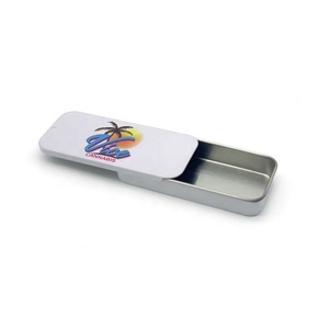 custom printing slider mini slide packaging metal tin box with inner tray