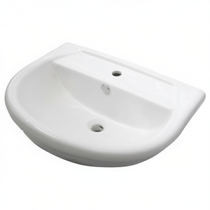 Évier mural série Kaila, longueur 65 cm, lavabo de salle de bain à trou unique - Product Image 3