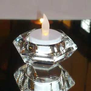 גביש פמוט חתונה מרכזי יהלומים צבעוני אור שולחן קישוטים
