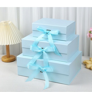 Folding <b>Magnetic</b> Luxury Black Box Hard Board <b>Material</b> Customized Birthday/Festival Gift Box Bulk Fast Delivery - Product Image 6