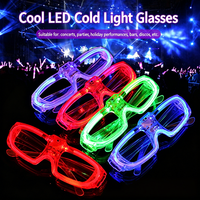 Accessoires lumineux tendance pour enfants et adultes, fêtes de Noël et d'anniversaire, lunettes en plastique lumineuses, lunettes de soleil LED néon
