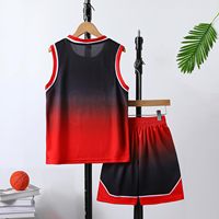 Setelan seragam basket gradien, setelan seragam basket untuk anak-anak & remaja, 23 #, kaus olahraga, Jersey anak laki-laki dan perempuan, musim panas, ukuran 6-16 tahun