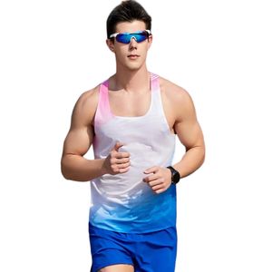 Débardeur de course pour homme à sublimation, séchage rapide, sans coutures, respirant, écologique, léger, pour marathon - Product Image 2