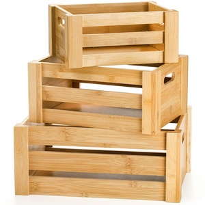 Custom Logo Luxury Packaging Wooden Storage Box Large Wood Storage Box