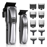 Tondeuse de précision électrique transfrontalière pour coiffure professionnelle, en acier inoxydable, avec batterie longue durée