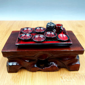 Juego de Vajilla en Miniatura de Cerámica Estilo Vintage, Artesanía China <span class=keywords><strong>Antigua</strong></span>, para Casa de Muñecas, Juego de Imitación, Decoración del Hogar, Regalo - Product Image 1