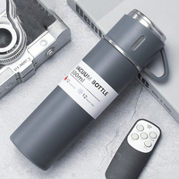 Termo de Acero Inoxidable de Doble Pared de 500 ml a Buen Precio, Base Antideslizante, Mantiene las Bebidas Calientes/Frías Durante 6-12 Horas, Ideal para Viajes al Aire Libre