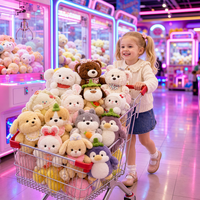 Vente en gros usine : Peluches douces de 8 pouces, animaux en peluche mignons de dessin animé pour machines à griffes et prix d'arcade, approvisionnement en vrac