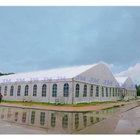 Tente de 15x30m pour cérémonie, tente dôme Arcum, tente de réception avec toit transparent, tente de mariage de luxe au Pakistan