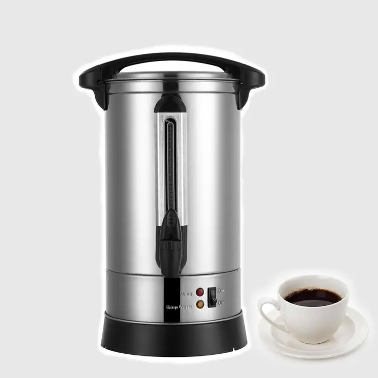 Двойная камера, Большая Кофеварка, бытовая техника для кафе, 100 чашек, электрическая Кофеварка, Очищаемый фильтр, коммерческая кофемашина