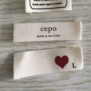 Tùy Chỉnh Có Thể Giặt Bông Vải In Số Nối Tiếp Kích Thước Thẻ Nhãn Cho Quần Áo - Product Image 5