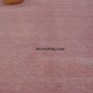 พรมปูพื้นสีชมพูอ่อนแบบอูชาค ทอมือจากขนสัตว์ ทอแบบแบน ดีไซน์มินิมอล เหมาะสำหรับตกแต่งห้องนั่งเล่น ห้องนอน หรือสำนักงาน พรมสีชมพูล้วน - Product Image 1