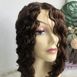 EMEDA-<span class=keywords><strong>Prótesis</strong></span> de <span class=keywords><strong>pelo</strong></span> de piel fina para <span class=keywords><strong>mujer</strong></span>, cutícula completa alineada, inyección de <span class=keywords><strong>pelo</strong></span> humano rizado - Product Image 2