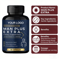 ODM/OEM Polvo de Ginseng Herbal Natural y Polvo de Maca, Extracto Orgánico, Suplemento Dietético para Hombre, Cápsulas Maxman