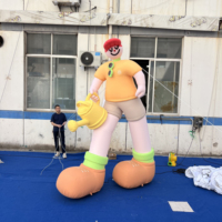 Personnage gonflable jaune sur mesure, mascotte de dessin animé gonflable pour la décoration d'événements