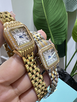 Montre à quartz de luxe Scottie 9683F pour femmes, nouvelle tendance élégante, bracelet en acier inoxydable jaune or, étanche, boîtier carré, Citizen