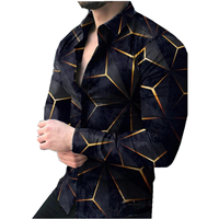 Chemise pour homme, design vintage, chemise hawaïenne de plage, manches longues, imprimé personnalisé, chemise florale, vêtements pour homme