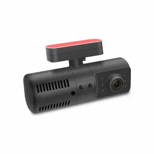 Câmera de ré automotiva, lente dupla, frontal e traseira, 1080p, sistema de gravação, câmera dupla para carros com visão noturna