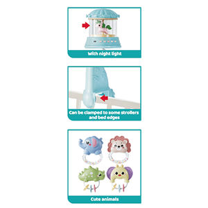 Juguete Musical Giratorio de Plástico BaoHan <span class=keywords><strong>para</strong></span> <span class=keywords><strong>Cuna</strong></span> de Bebé, Silla Mecedora con Tonos, Proyección de Luz, Control Remoto, Soporte <span class=keywords><strong>para</strong></span> <span class=keywords><strong>Cuna</strong></span> - Product Image 6