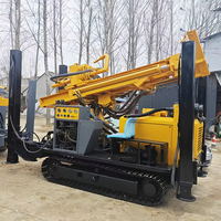 Machine de forage hydraulique sur chenilles d'occasion en bon état de fonctionnement pour puits d'eau, profondeur 200m-500m, également utilisable pour l'exploitation minière