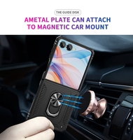 Coque de protection antichoc robuste avec anneau pour Samsung Galaxy Z Flip 8, étui de téléphone avec support anneau métallique pour Samsung Z Flip 8