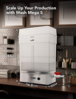 Mesin Cuci Resin 3D Format Besar Phrozen Wash Mega S 25L, Pembersih Otomatis, Stasiun Pasca Pemrosesan