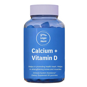 Hoogwaardige en best verkochte OEM Private Label Calcium + Vitamine D voedingssupplement gummies voor volwassenen, 60 gummies per fles - Product Image 1