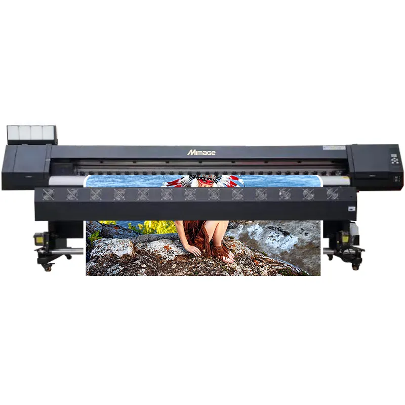 Mimage 3.2M 10ft Grootformaat Eco Solvent Printer Outdoor Flex Banner Posters Afdrukken Machine