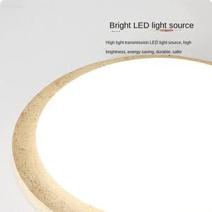Plafonnier moderne en travertin à LED avec télécommande pour salon, chambre à coucher, restaurant, hôtel, couloir - Product Image 4
