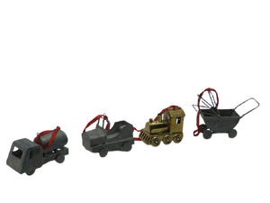 METAL IRON HOT SELLING GOODS CARRYING TRUCK SHAPE SMALL MINIATURE NEW ARRIVAL CHRISTMAS HANGING ORNAMENT <b>TREE</b> DECORATION - Product Image 3