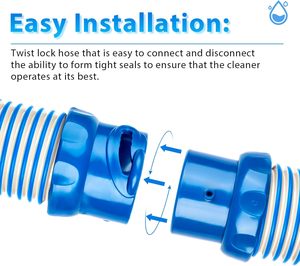 Limpiador de manguera de vacío para limpieza de piscinas R0527700 de 39 pulgadas, piezas de repuesto de manguera de bloqueo de giro rápido para Z-odiac Baracuda MX6 <span class=keywords><strong>MX8</strong></span> - Product Image 3