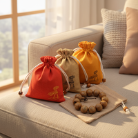 Sac en toile de jute avec cordon de serrage, taille et couleur personnalisées, logo pour l'organisation de bijoux, rangement de lavande, vente en gros