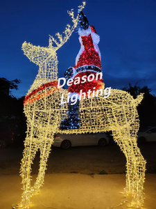 Décorations de Noël géantes en taille réelle, rennes <span class=keywords><strong>lumineux</strong></span> pour l'extérieur, décorations imperméables, lumières de rennes - Product Image 4