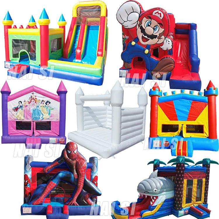 Kids Moon Inflatable Moonwalk Water Jumper Bouncer Moon walk Jumping Commercial Rainbow Bounce House Party Rentals
