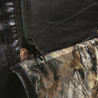 Abri de chasse de luxe en acier à ressorts à 4 panneaux, tente au sol pour 2 personnes, 1 chambre, imperméable, en tissu nylon, pour la chasse au cerf et au dinde