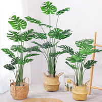 Vente en gros de plantes artificielles Monstera de 120-200 cm, plantes Monstera hautement réalistes en pot pour la décoration intérieure, taille personnalisée