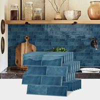 Autocollant de carrelage 3D en époxy, à coller et à décoller, imperméable, pour crédence de cuisine, salle de bain, vente en gros, OEM