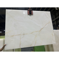 Décoration d'intérieur, véritable pierre d'onyx blanc transparent pour carrelage de sol et de mur et dessus de bar