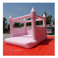 Château gonflable rose clair pour enfants, location pour fêtes, qualité commerciale