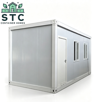Maison Modulaire Préfabriquée Détachable 20FT à Châssis Acier, Cabine Portable en Kit pour Bureau de Jardin, Chambre d'Invité, Maison Résidentielle Personnalisée