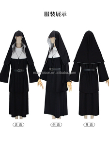 Costumi da suora donna Maria medioevo Cosplay rinascimentale abito Vintage da suora festa di Halloween spettacolo di carnevale Set di abbigliamento - Product Image 4