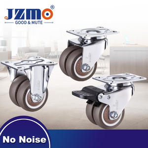 Aplikasi Serbaguna Profesional Panel Peredam Kebisingan Tahan Lama Motor Penggerak Kemudi Dolly Roda Kastor Batang 75Mm Aluminium TPR - Product Image 1