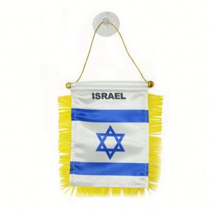 Bandera de Israel con Logotipo Personalizado, Impresión Digital, para Colgar en el Espejo Retrovisor del Coche y Decoración del Hogar - Product Image 1